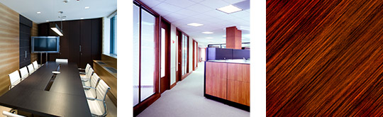 Conference Room, Glass Office Walls, Wood Panels 